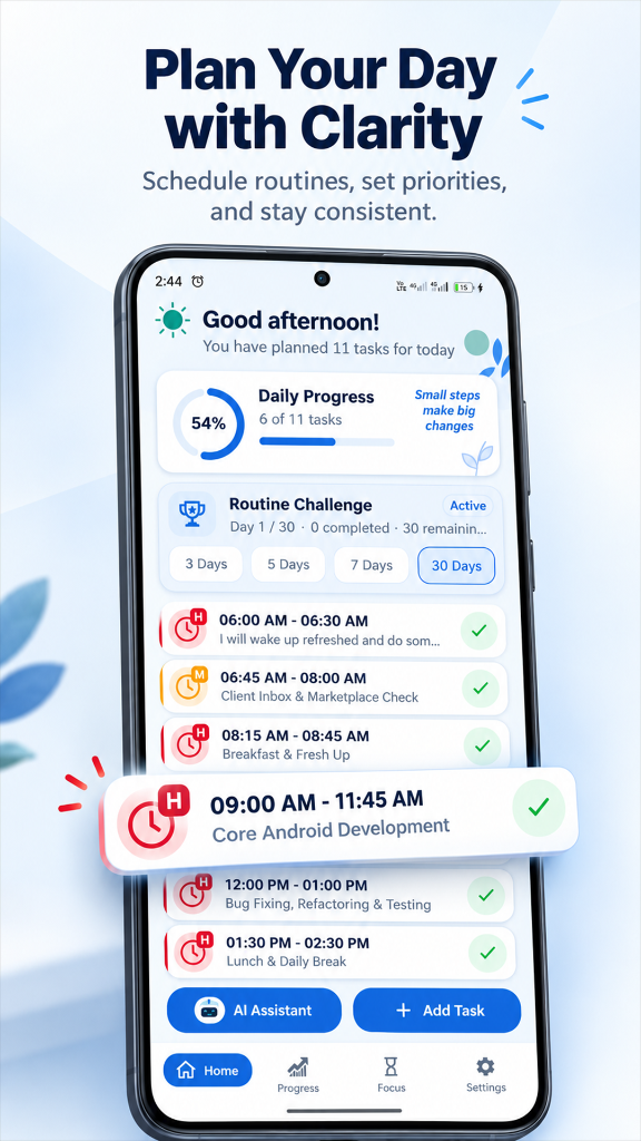 Plan Your Day with Clarity - RoutineTracker Screenshot